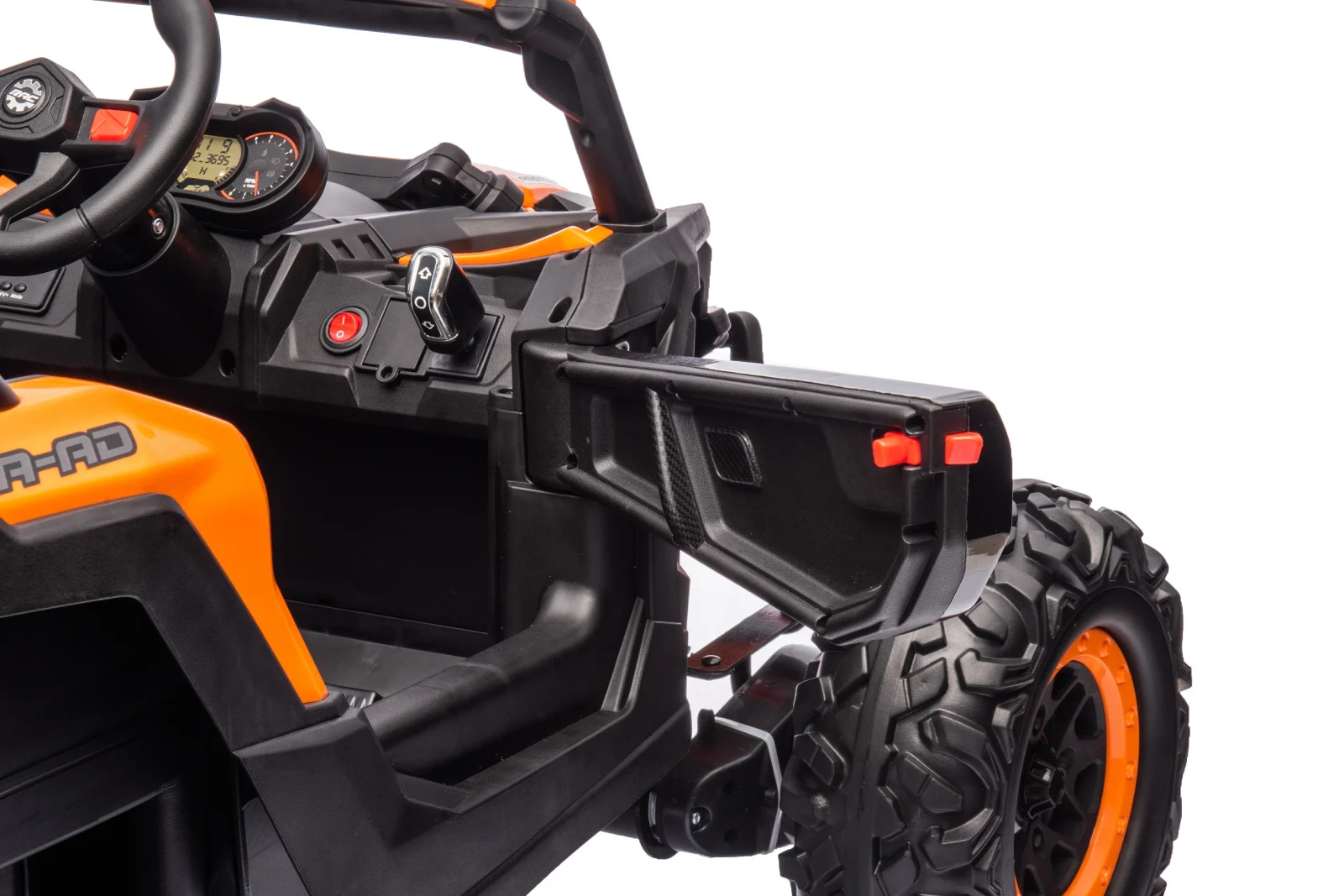 Masina UTV electric 4x4, BJJH105, 120W, 12V, 14Ah, premium, portocaliu, copii [5]