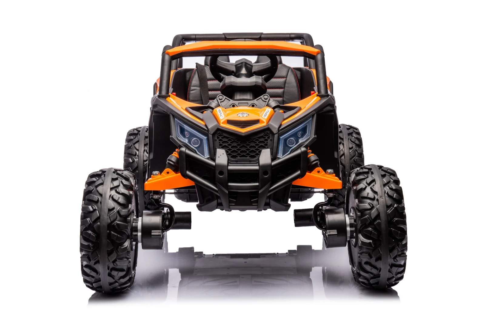 Masina UTV electric 4x4, BJJH105, 120W, 12V, 14Ah, premium, portocaliu, copii [1]