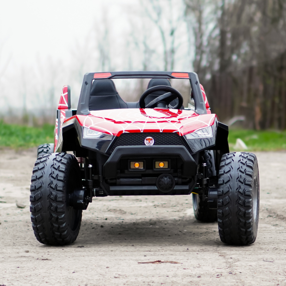UTV Electric Copii Roșu XXL  4x4, 500W, 24V, 4 Locuri, Roți EVA, Scaun Tapițat, ATV Mașinuță Electrică Premium 3-12 Ani [7]