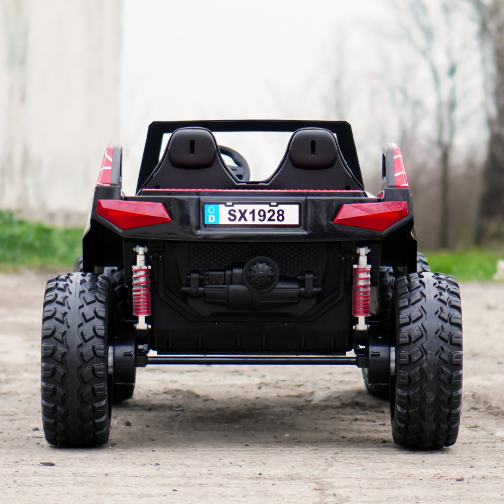 UTV Electric Copii Roșu XXL  4x4, 500W, 24V, 4 Locuri, Roți EVA, Scaun Tapițat, ATV Mașinuță Electrică Premium 3-12 Ani [3]