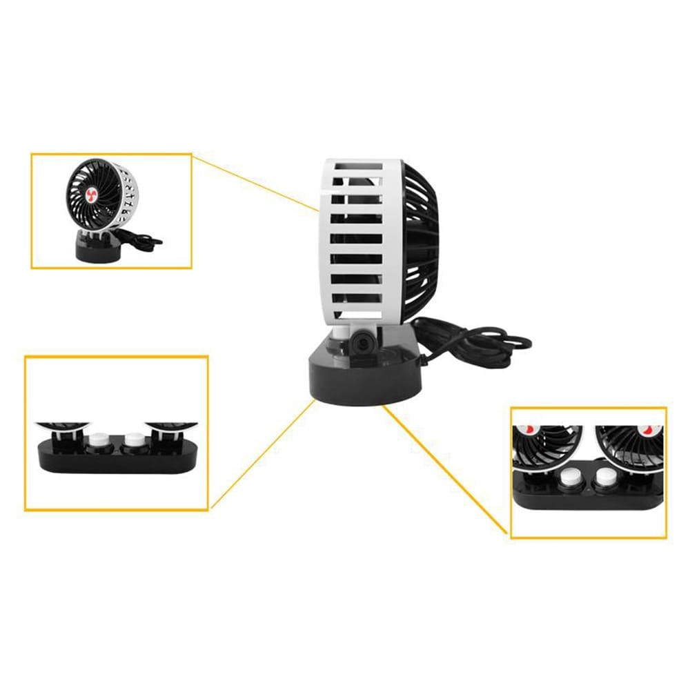 Ventilator Auto Dublu 12V pentru Mașină, ATV, UTV, SSV și Jeep [4]