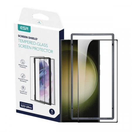 Folii Protectie - Folie Sticla Samsung S23 Ultra ESR SCREEN SHIELD cu kit montaj