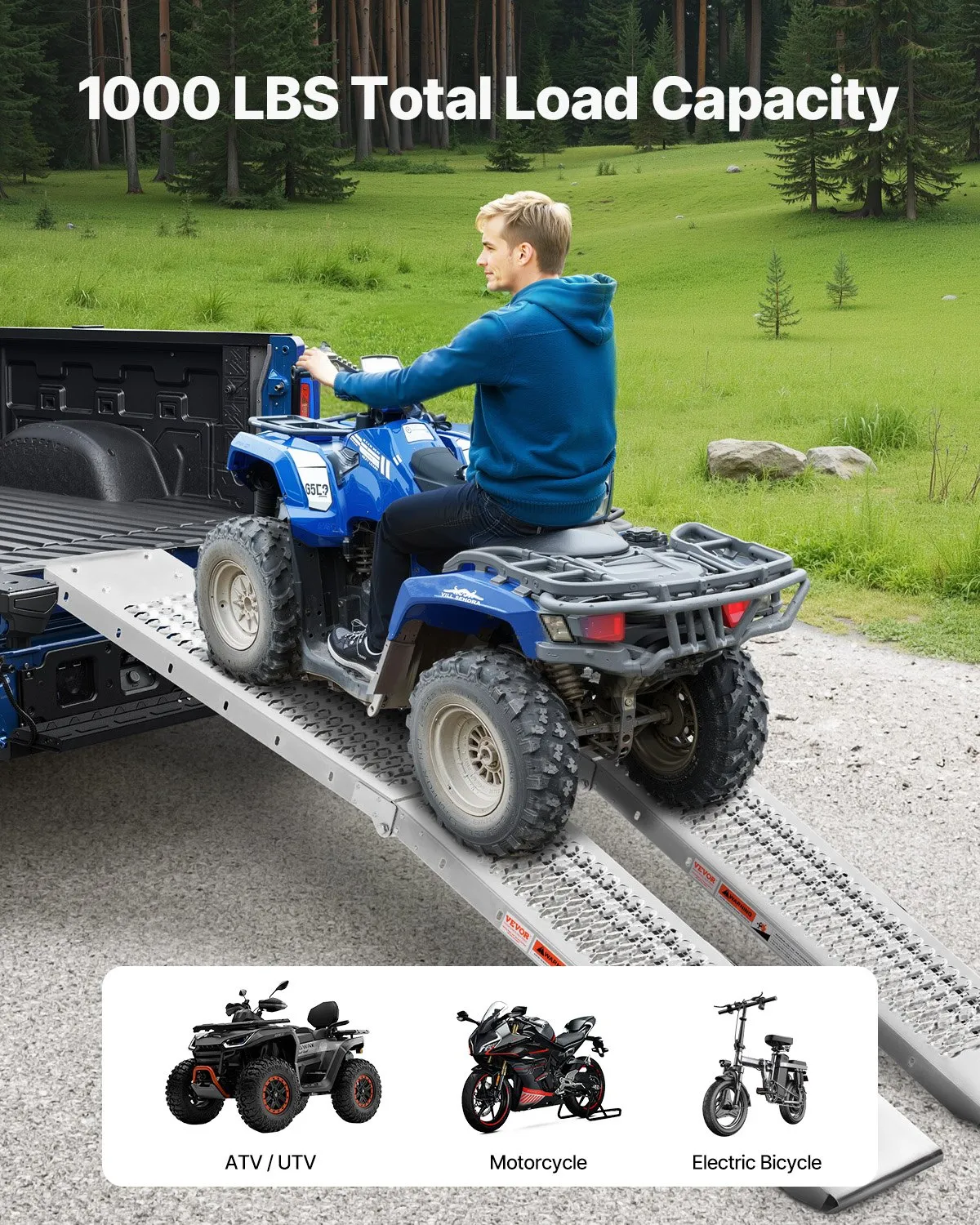 Set 2 rampe încărcare pliabile 193 cm, 453 kg | Moka GSM [1]