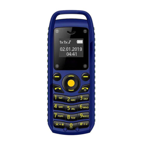 Telefon Mini Portabil B25 Dual Nano SIM Albastru [1]