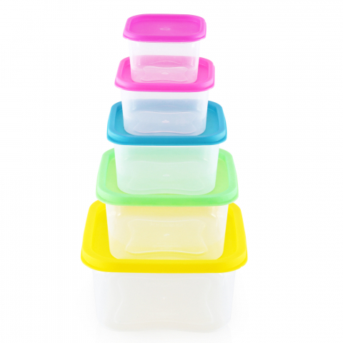 Caserole - Set 5 Caserole pentru cuptor cu microunde si congelator