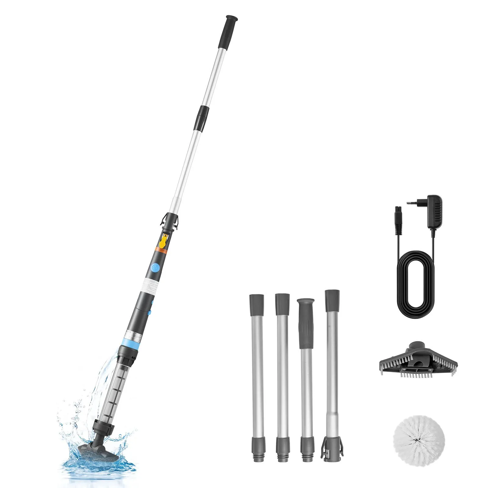 Accesorii piscina - Aspirator Piscină  fără Fir 32L-min cu Acumulator și Tijă Extensibilă