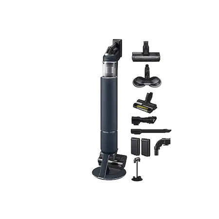 Aspiratoare - Aspirator vertical Samsung Bespoke Jet One Pro Extra, VS20A95973B/GE, 0.5L, Statie coletare praf 2L, 25.2V, 580W, Digital Inverter, Filtrare 99.999% ,