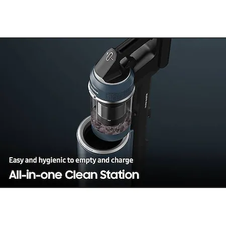 Aspirator vertical Samsung Bespoke Jet One Pro Extra, VS20A95973B/GE, 0.5L, Statie coletare praf 2L, 25.2V, 580W, Digital Inverter, Filtrare 99.999% , [5]