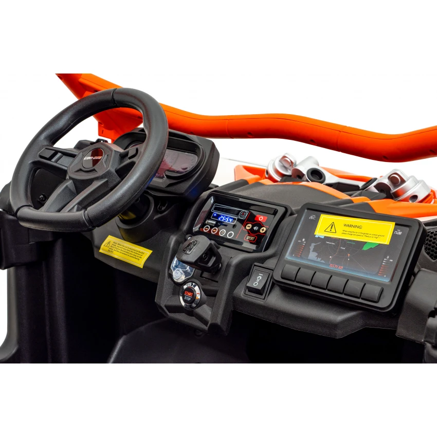 Buggy electric copii 24V 800W 2 locuri portocaliu cu telecomanda parentala si suspensie [2]