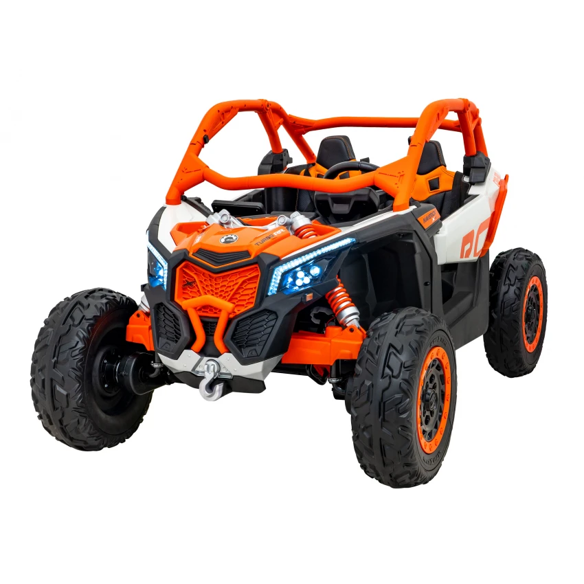 Masinute Electrice pentru Copii - Buggy electric copii 24V 800W 2 locuri portocaliu cu telecomanda parentala si suspensie