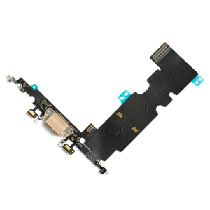 Piese si Componente GSM - Banda cu conector incarcare microfon Apple iPhone 8 Plus Negru
