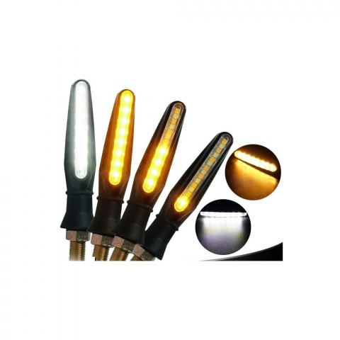 Semnalzari - Bec Led Banda semnalizare cu Lumina pozitie alba , Semnalizari atv / canam / polaris / cfmoto