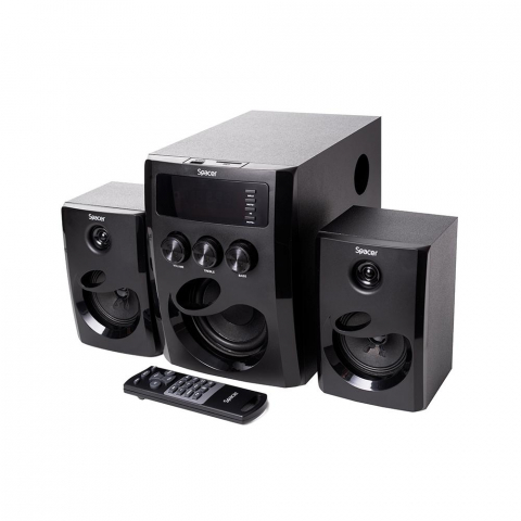 PC, Periferice & Software - BOXE SPACER 2.1  20W Black , radio fm,