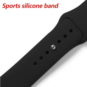 Accesorii - Bratara Apple Watch 4 Watch 3, 42/44mm silicon strap black