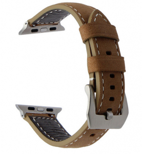 Accesorii Smart Watch - Bratara Piele Apple watch 38/40mm Light brown