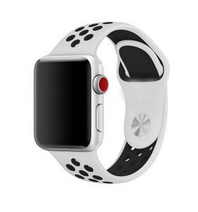 Accesorii - Bratara  Apple watch 38/40mm SPORT silicon strap white