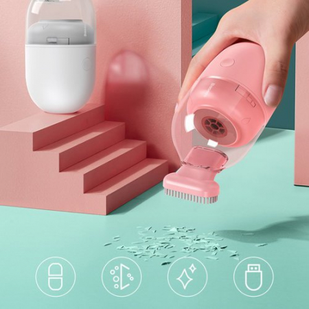 Mini Apirator auto / aspirator birou Baseus C2 mini Desktop Capsule Vacuum Cleaner (Dry Battery) green [5]