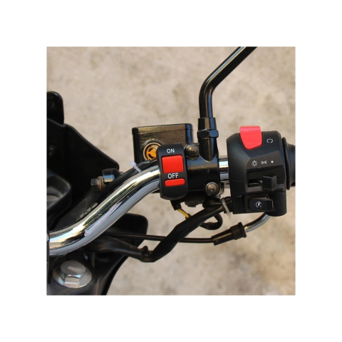 Buton rosu On/Off pe ghidon – switch accesorii ATV/Moto [2]