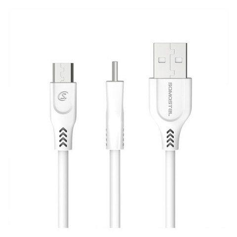Cablu date Micro USB  3.1A 30W 1m Quick Charge QC3.0 White SMS-BT09 [2]