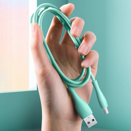 Cablu date USB C Type C Joyroom alb  2,4A 1,2 m Liquid Silicone [3]