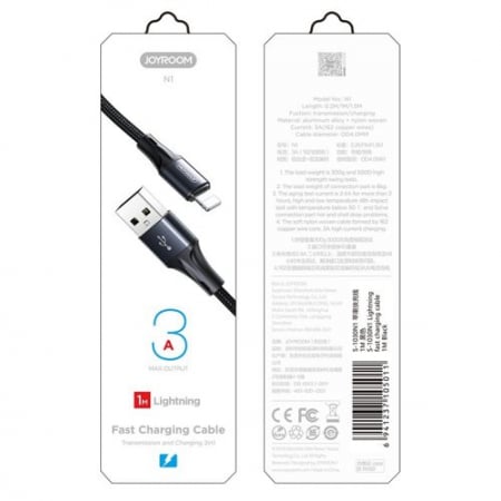 Cablu date Micro USB Micro USB Joyroom USB - micro USB cable 3 A 1 m black [1]