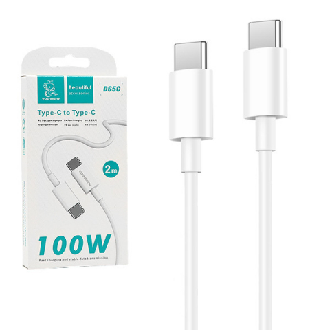 Cablu date Type C la Type C - Cablu date Type C la Type C, 3.6A 100W 2metri Power Delivery PD White