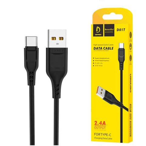 Cablu date Type C - Cablu date Usb la Type C, 2.4A 1m Quick Charge QC3.0 D01T-B