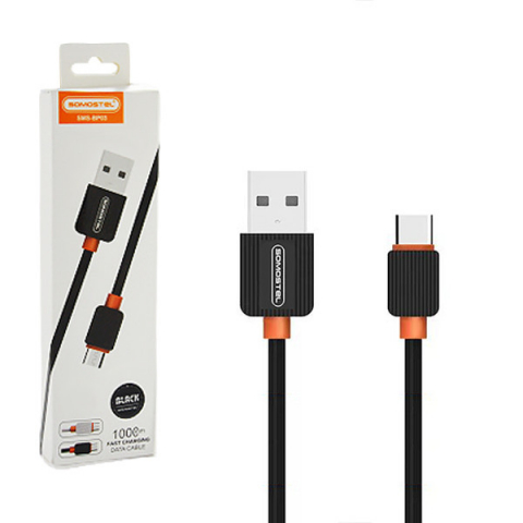 Cablu date Type C - Cablu date Usb A la Type C 2A 20W 1m Quick Charge QC3.0 Black Powerline SMS-BP03