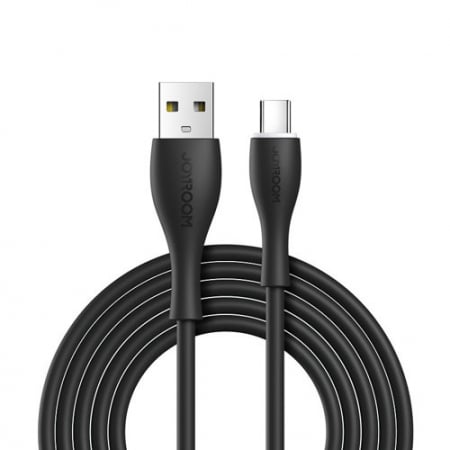 Cablu date USB C Type C cu LED Joyroom USB - USB Type C cable 3 A 1 m Black (S-1030M8) - Copie [0]