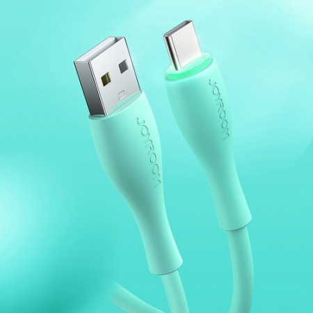 Cablu date USB C Type C cu LED Joyroom USB - USB Type C cable 3 A 1 m Black (S-1030M8) - Copie [4]