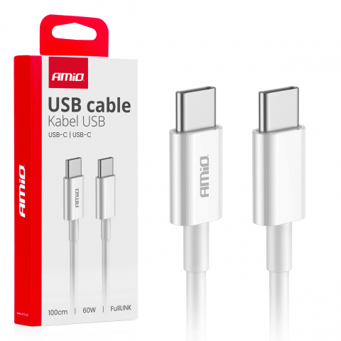 Cablu date USB-C la USB-C, 60W 100cm FullLINK