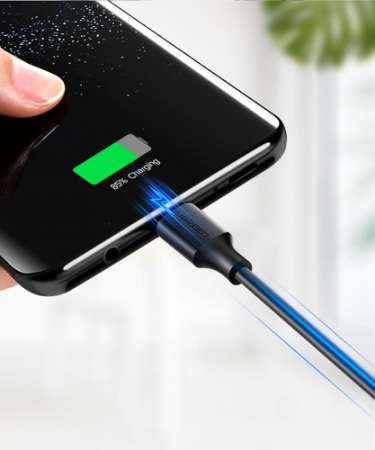 Cablu date USB Type C, Ugreen 0.5metri,  2A Negru [2]