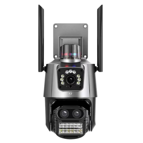 Smart Home - Camera de supraveghere dubla WIFI, 8MP, exterior/interior, Ultra HD, 5X zoom, rotire,alarma, senzor miscare