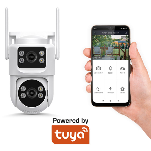 Cameră Supraveghere WiFi Duală 4+4MP 360° Tuya C120 [4]