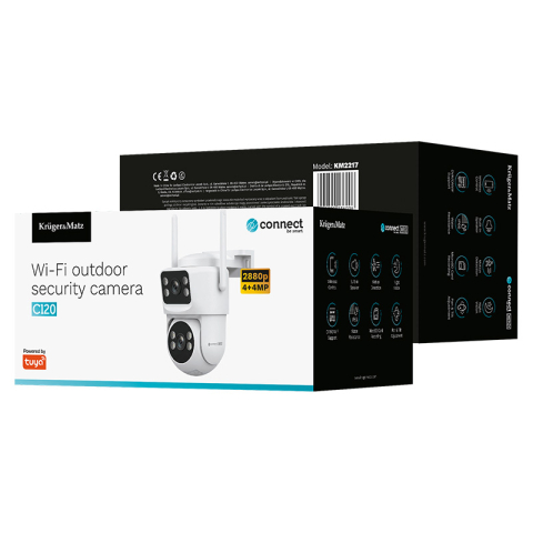 Cameră Supraveghere WiFi Duală 4+4MP 360° Tuya C120 [5]