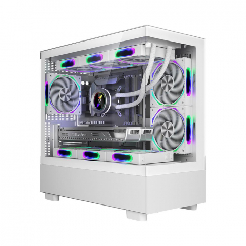 Gamepad, Joystick-uri & Casti Gaming - Carcasa PC 1STPLAYER Gaming MI5 WHITE