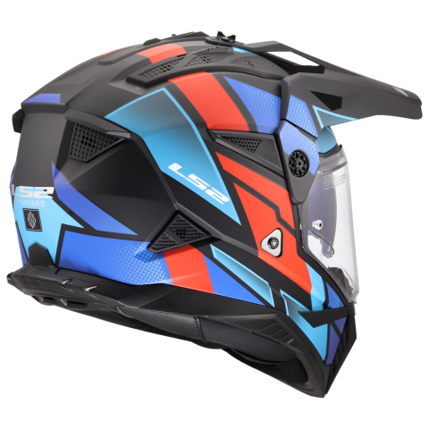 Cască Moto Adventure LS2 MX702 Pioneer II Block Black Red Blue ECE 22.06 [4]