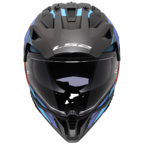 Cască Moto Adventure LS2 MX702 Pioneer II Block Black Red Blue ECE 22.06 [2]