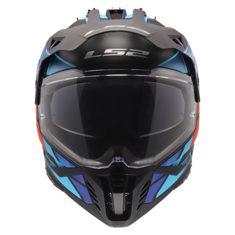Cască Moto Adventure LS2 MX702 Pioneer II Block Black Red Blue ECE 22.06 [3]