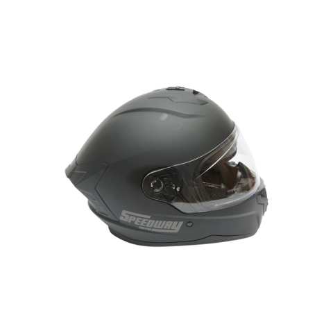 Casca Moto Integrala Grit Neagra Marimea L cu Viziera Transparenta [1]