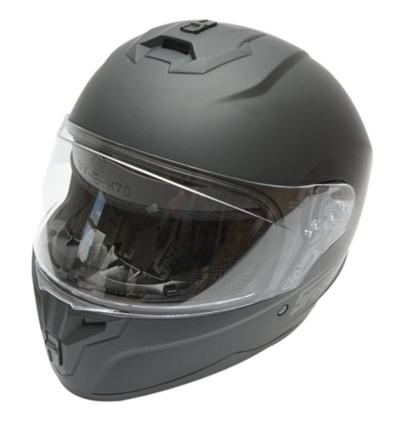 Casti Moto ATV - Casca Moto Integrala Grit Neagra Marimea L cu Viziera Transparenta