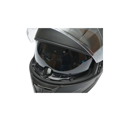 Casca Moto Integrala Negru Mat XL cu Viziera si Ochelari de Soare Integrati [4]