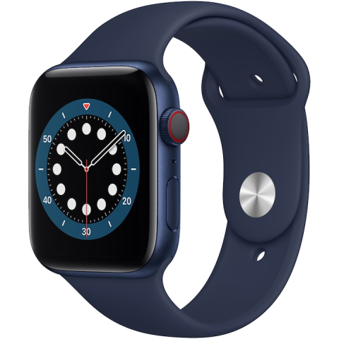 Telefoane Second Hand - Ceas Apple Watch Series 6 44mm, Blue , Alu Blk, Deep Navy Sport Band, smartwatch
