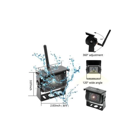 Cameră Marșarier Wireless Profesională cu Monitor 7 Inch pentru TIR și Utilaje [7]