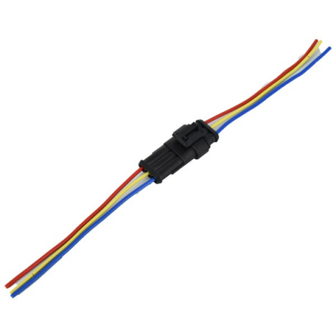 Cablaj LedBar - Conectori cu garnitura, atv, offroad, Set mufa mama tata cu 3 fire, cablaj, mufe, can am / polaris / cf moto/