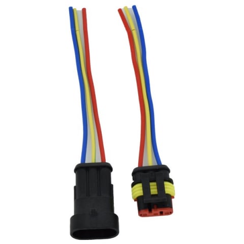 Conectori cu garnitura, atv, offroad, Set mufa mama tata cu 3 fire, cablaj, mufe, can am / polaris / cf moto/ [1]