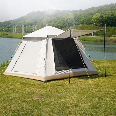 Corturi outdoor - Cort camping 4 persoane impermeabil 200x200 cm