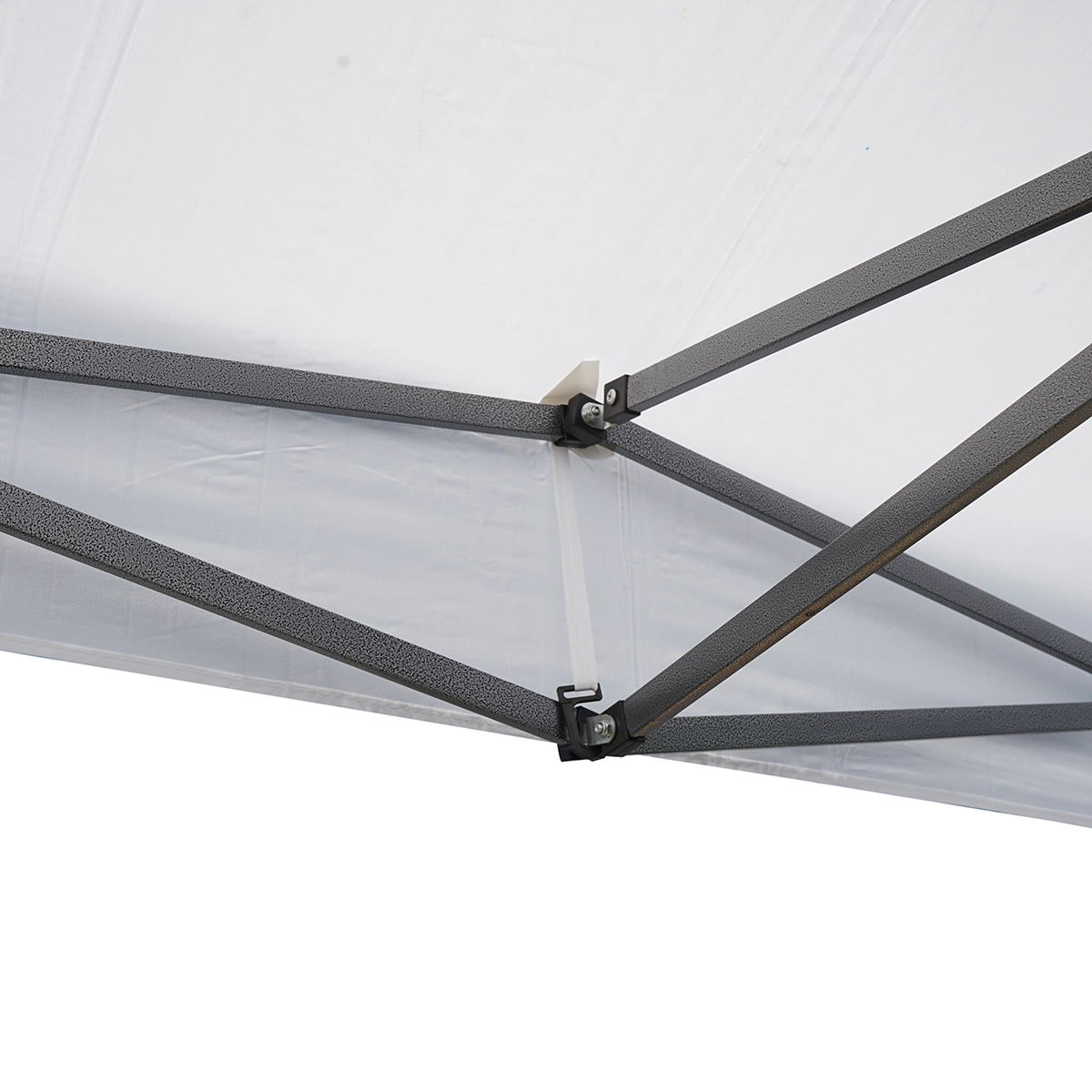 cort pavilion pliabil 3x3m ALB cadru metal tip acordeon impermeabil [1]