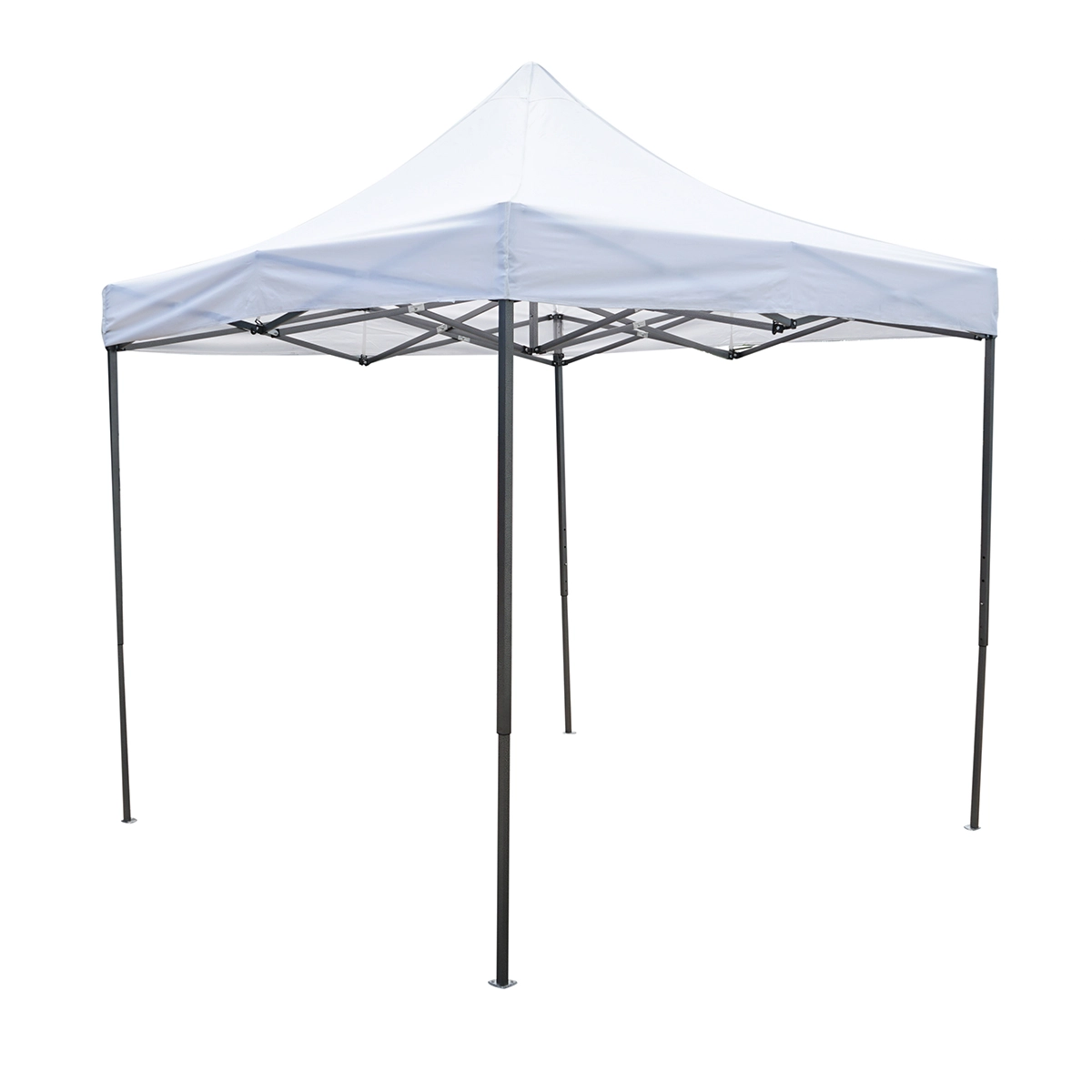 Articole de Gradina - cort pavilion pliabil 3x3m ALB cadru metal tip acordeon impermeabil
