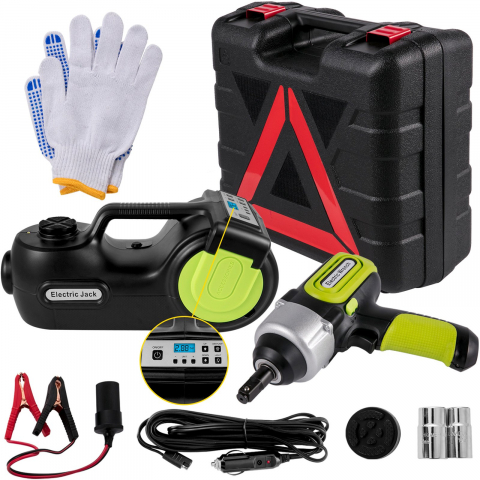 Offroad - Cric electric cu compresor si cheie impact, ATV / SSV, din Aluminiu 5 Tone,  Cric atelier